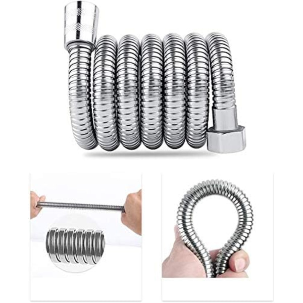 Duschsslang 2M Universal, Rostfritt Stål Flexibel Krom Duschsslang Anti-Explosion, Anti-Twist och Anti-Korrosion