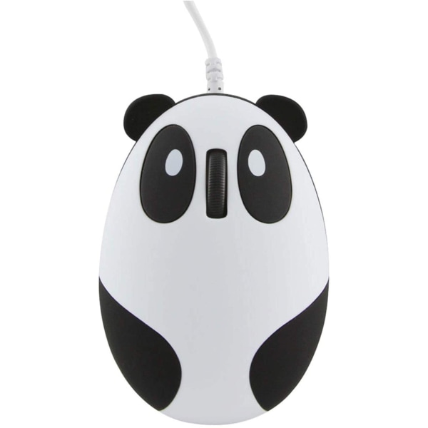 Pandaformet mus med kabel Super søt dyreserie tegneserie mini bærbar reisenyhet liten mus med kabel
