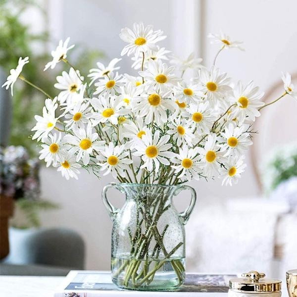 10 Pack Konstgjorda Blommor, Silkes Daisy, Konstgjord Gerbera