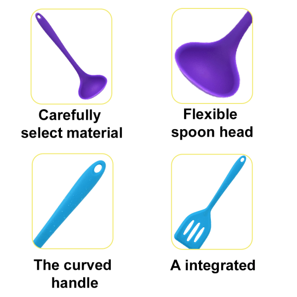 Kökets matlagningsverktyg set, 2 delar, All-in-one non-stick