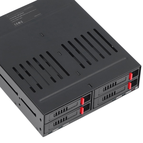 4 Bay HDD-bur med chassis 5,25 tommers stasjonsbrønn 2,5 tommers SATA mobilstativ Kompatibel 9,5 mm 12,5 mm tykke bunnharde disker SSD-er