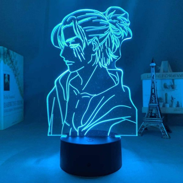 3D nattlampa Sovlampa för pojkar, Anime Attack on Titan for Home remote control