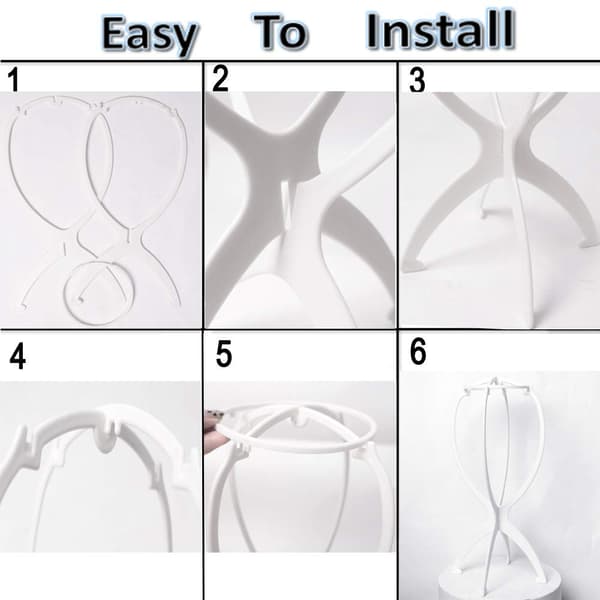 2 ST perukställ Bärbart perukställ, hopfällbar perukhållare Durable_xx White