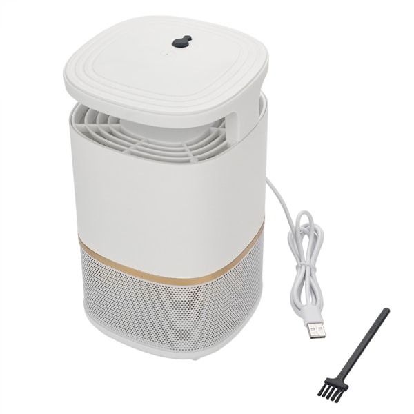 Lysstyrt USB-lading UV-lampe Myggdreper Buzz Fly Insekt Bug Killer (Hvit)