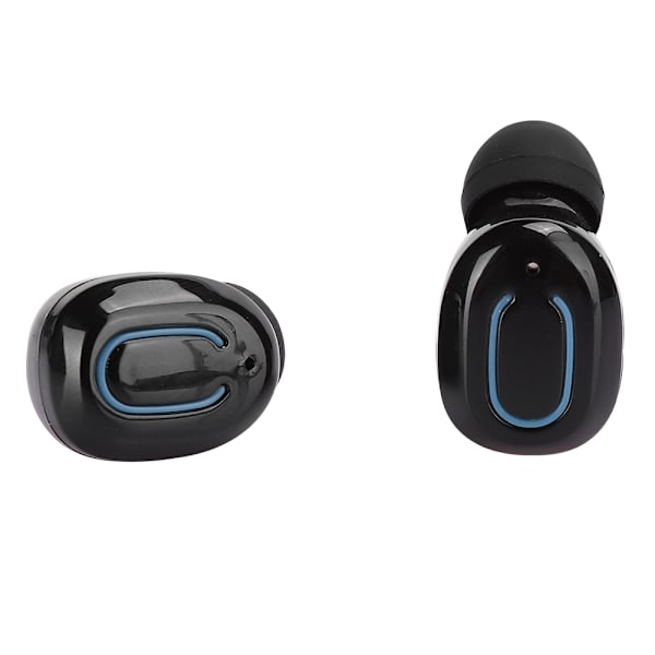 TI8S Trådløse Bluetooth-øretelefoner Bærbare Mini Sports-headset med opladningsboks Sort