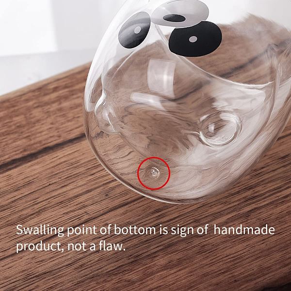 Söta muggar Dubbelväggig glas Panda Mugg Klar Kaffe Mugg Mjölkkopp