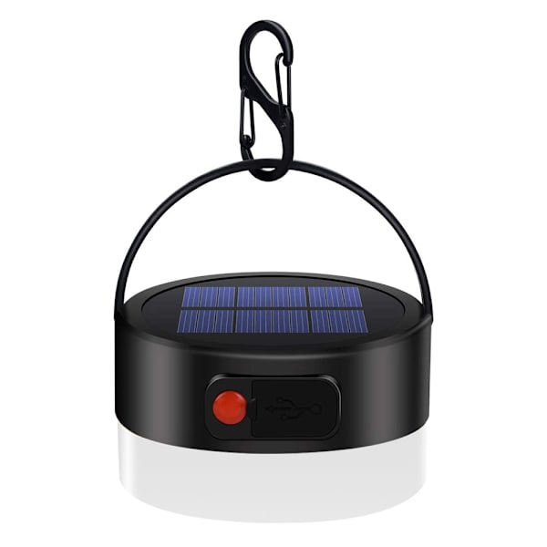Campinglys, oppladbar solcelle campinglampe lommelykt multi