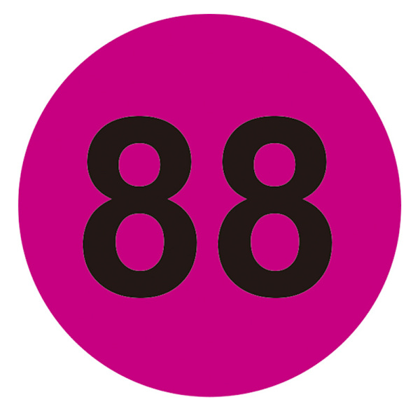 Nummer klistremerker, 2 poser nummerert 1 til 50 og 51 til 100