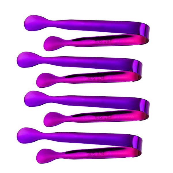 Mini serveringstenger, sukkerbittenger, forrettstenger, sett med 4