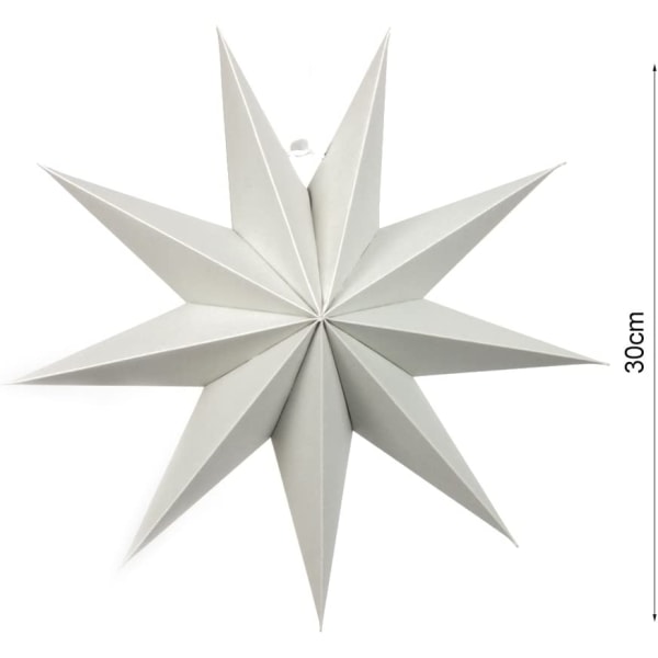 30cm Papirstjerne Dekoration Ni-Spidset Stjerne Papirstjerne