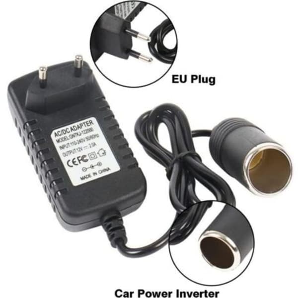 12V 2A cigarettænderstikadapter, AC/DC-adapterkonverter til navigationssystem, strømkonverter, strømkonverter