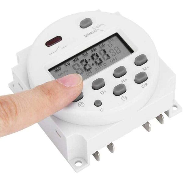 Rnemitery – 12V LCD Digital Ugentlig Timer – Vandtæt Strømafbryder – Programmerbar op til 60 dage – Hurtig Installation