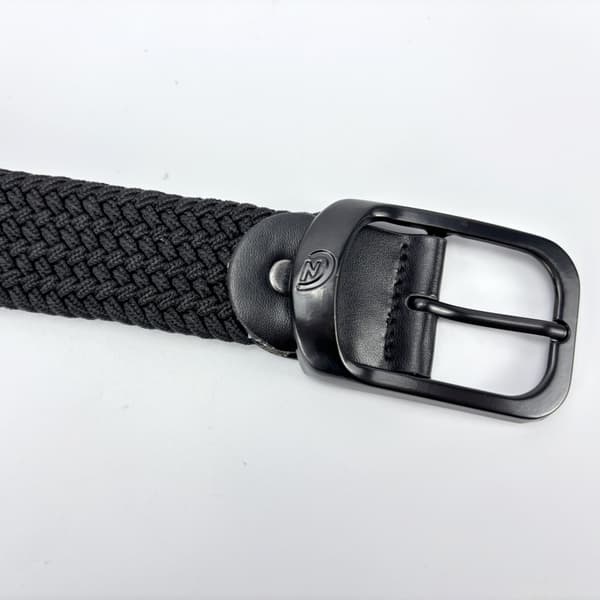 Herre Elastisk Vævet Bælte 105cm Sort Black 145