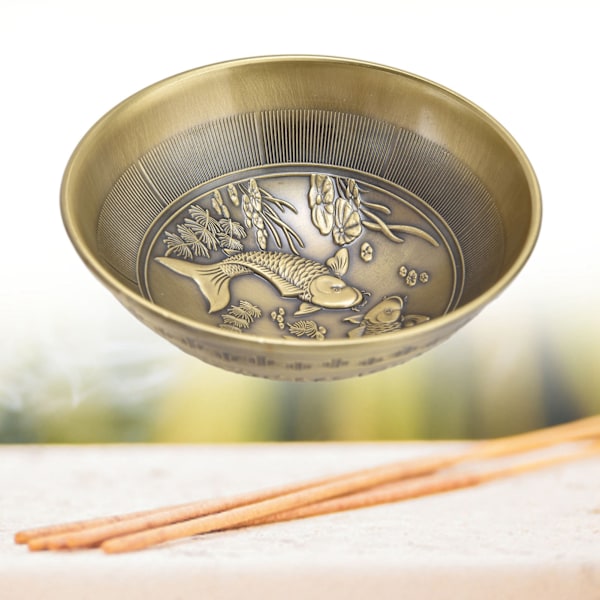 Retro Home Røgelse Brænder Kobber Legering Røget Røgelse Brænder Holder til Studieværelse Indgangshal, Bronze
