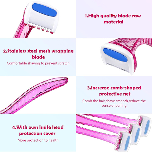 12 stk. Damebarbermaskine Bikini Trimmer Holdbar Rejse