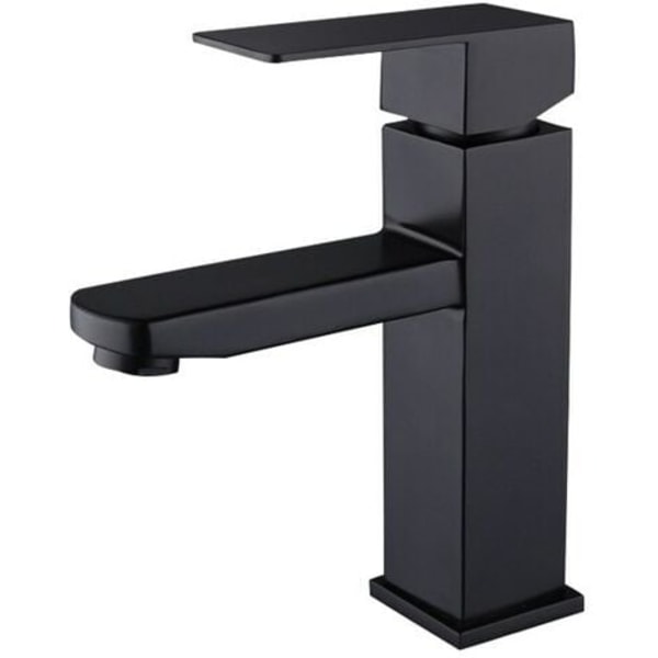 Basin mixer black stainless steel bathroom sink faucet hot and