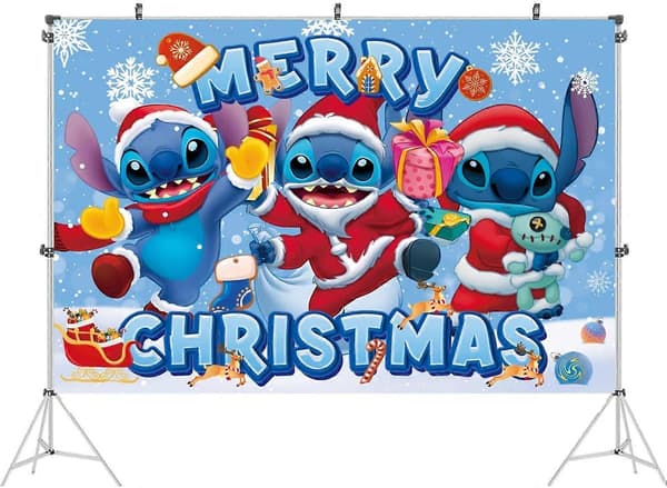Stitch julefødselsdagsbaggrund