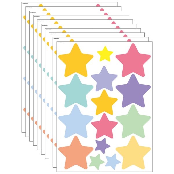 8pcs colorful five-pointed star Decal wall paste kindergarten