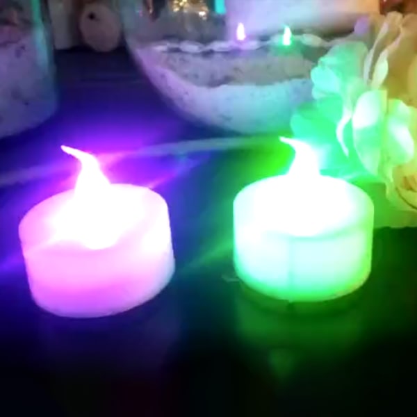 Paristokäyttöiset kynttilät, 24 LED-teevaloa, liekettömät kynttilät