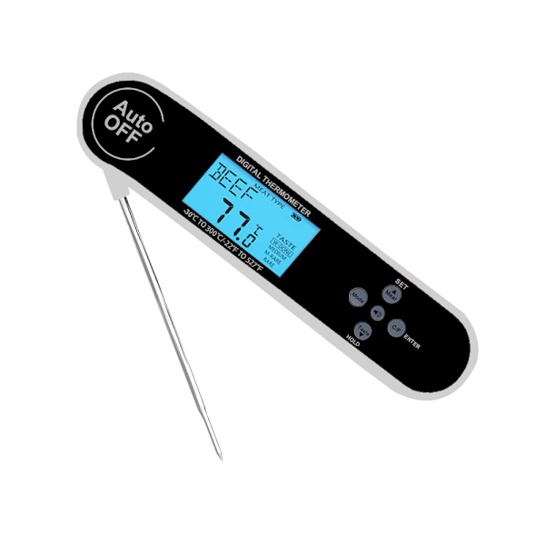 Direktläst kötttermometer för matlagning, vattentät digital