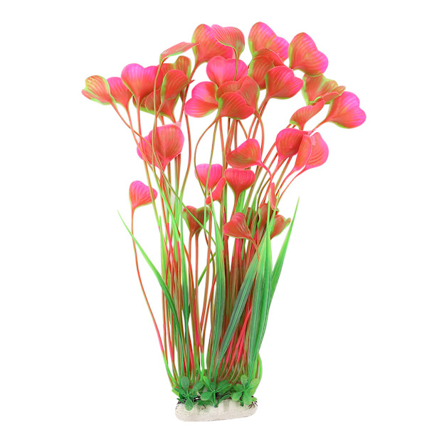 Plastisk levende kunstig vandplante ornament til akvarium undervands fiske tank have pink