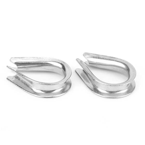 50 stk U-klemmer 304 rustfritt stål wire tau klips beskyttelse hjerte ring sett universell M4