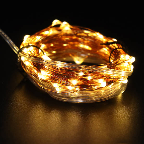 Solcellelys 300LED 32M 8 Lysmoduser Ingen Ledninger Nødvendig IP65 Vanntett Kobbertråd Solcelledrevne Lyslenker for Hagedekorasjon Varmt Hvit