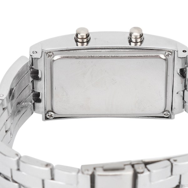 LED-klocka Unik binär tidsläge Display Konvex bågstruktur Vattentät LED-armbandsur Elektronisk klocka Silver L