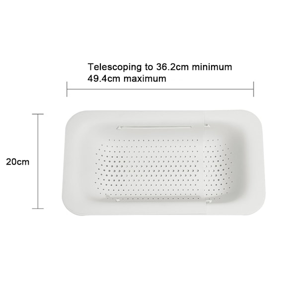 Over the Sink Colander Strainer Basket - Vask grøntsager og