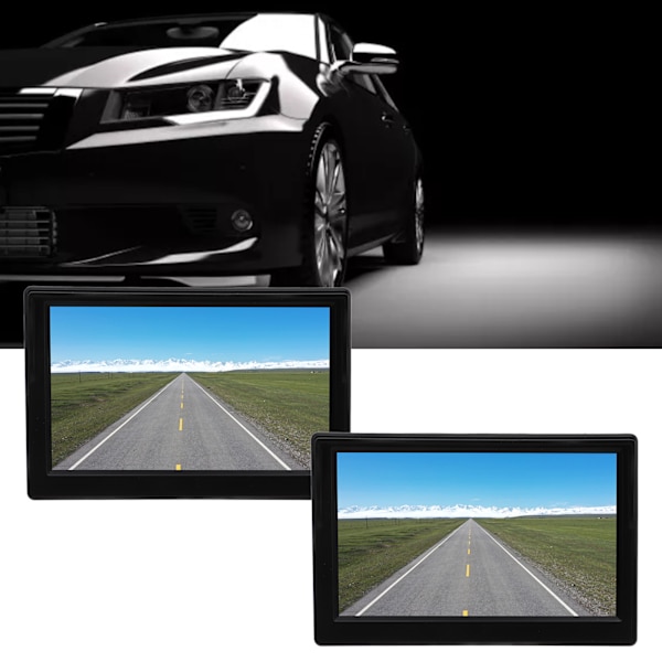 Sidokamera DC12V‑24V 5 tum TFT LCD Backkamera System Kit Horisontell 87° Vertikal 62° IP67 Vattentät för Bil Buss Lastbil