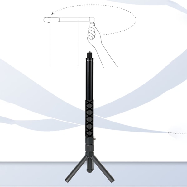 Actionkamera Selfie Stick 23 till 120CM Utökbar Aluminiumlegering Anti Slip Selfie Stick för Insta 360X3 GO 2 ONE RS X2 R X