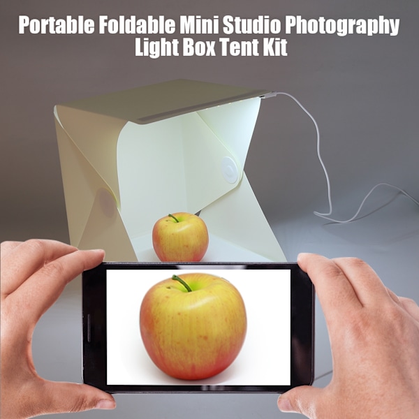 Portable Foldable Mini Studio Photography Light Box Tent Kit with Black White Backgrounds