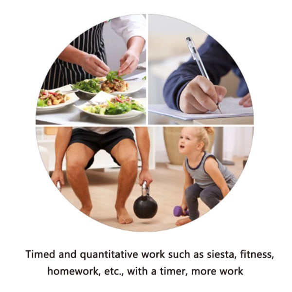 Kjøkken liten firkantet timer 60 minutter timer påminnelse mekanisk timer for matlaging, baking, sport, studier, etc