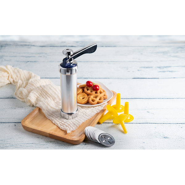Kjeksmaskin, Kjekskanon, Rustfritt stål Biscuit Press