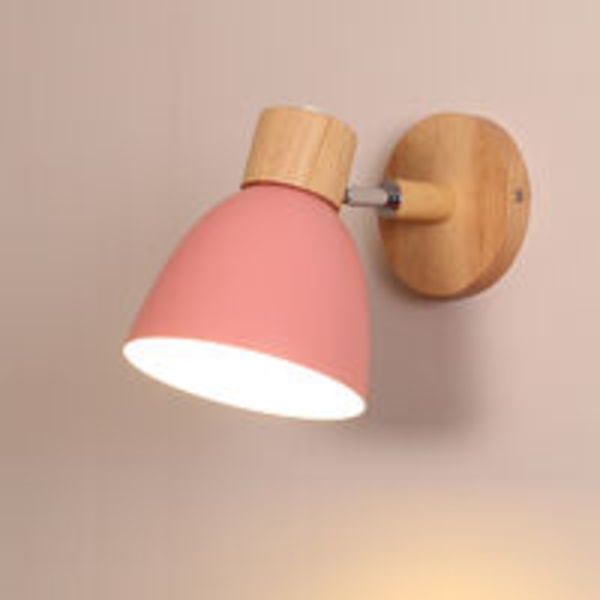 Nordisk metalljern Macaron soverom nattbord vegglampe moderne enkel rosa barneroms vegglampe