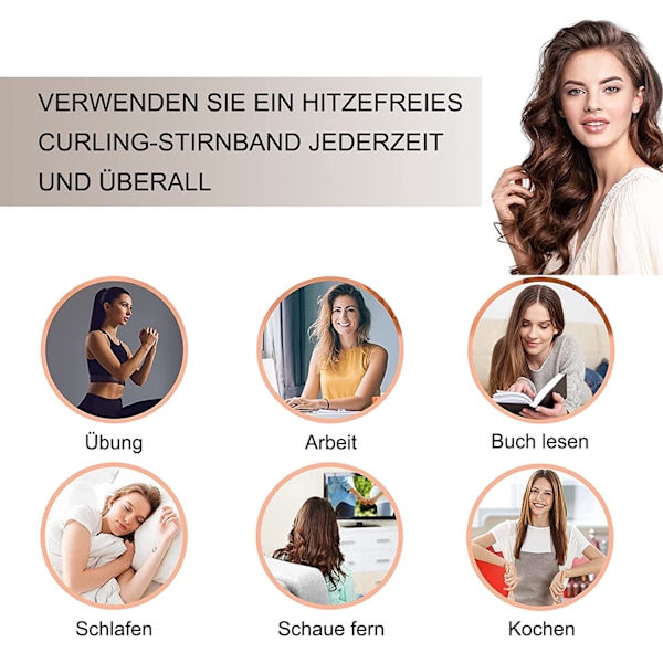 Curls Without Heat, DIY Non-Slip Heatless Curls Band med