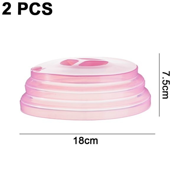 Mikrobølgeovnsdeksel, sammenleggbart silikon mikrobølgeovnsdeksel