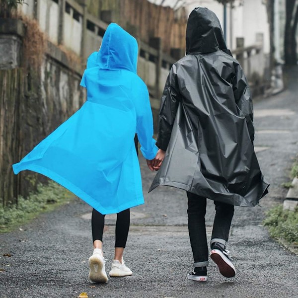 3 st regnponcho återanvändbar regnrock unisex regnkläder regnskydd regnjacka regnrock för cykel vandring camping resor fiske konsert stadion