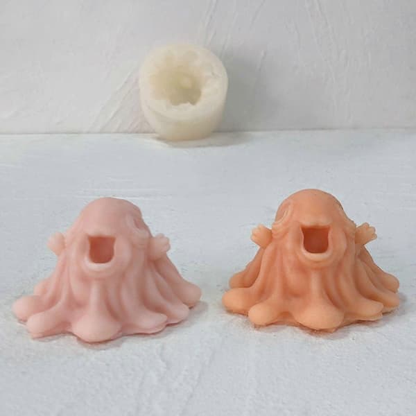 3D Spøgelses Stearinlysforme Duftlys Støbeforme Halloween Silikoneform