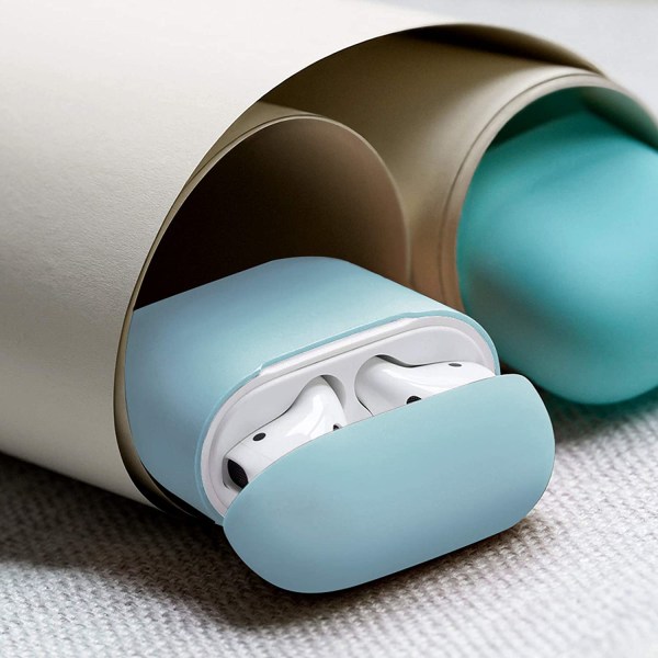 Airpods-etui, Airpods silikoneetui med nøglering,