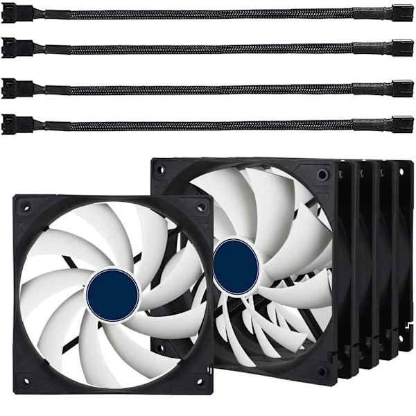 Gebildet 10 stk 4-pin PWM vifteforlengelseskabelkontakt med flettet hylseforlengelsesviftekabel hann til hunn (26,5 cm)