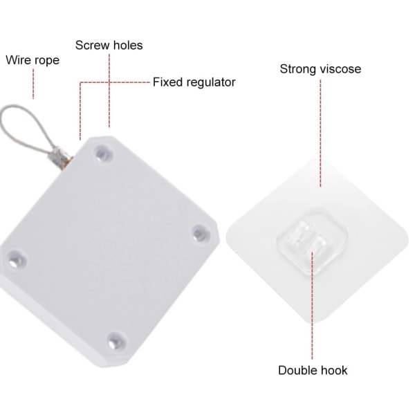 Automatisk dörrstängare, självstängande dörr med ståltråd Drawstr White-800F