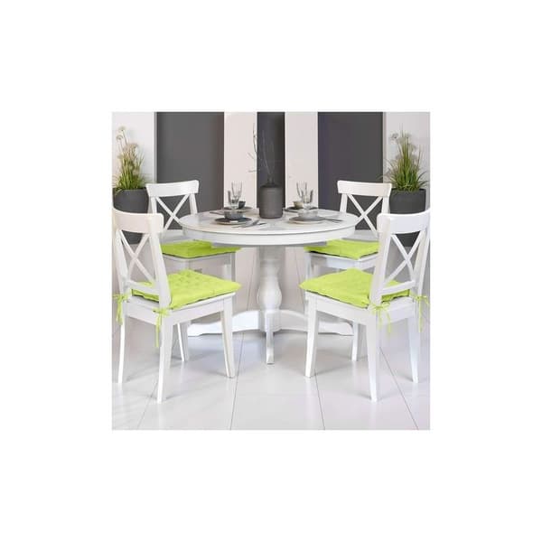 Uteputer 40x40 cm Sett med 4 tykke 5 cm polyesterputer Knytebånd for stoler og benker