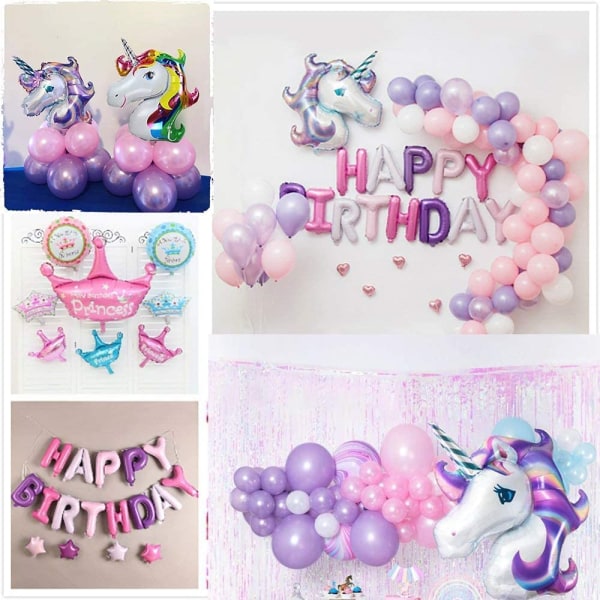 balloons unicorn party decoration yksisarvinen syntymäpäivä koristelu
