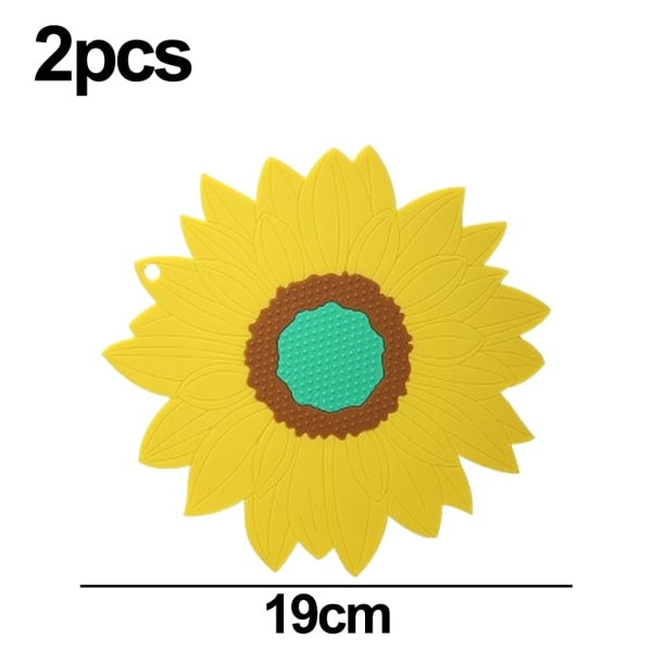 PVC Solsikke Grydeunderlag Varme Puder til Bord og Bordplade,