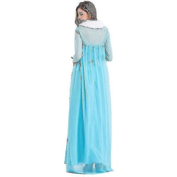 Voksen kvinde prinsesse Elsa kostume til jule-cosplay M