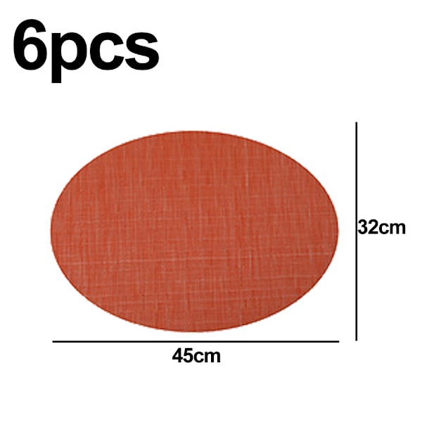 Imitation Bamboo Oval Woven Vinyl Heat Resistant Placemats