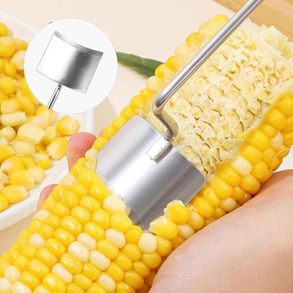 Easy Clean Corn Stripper New Corn Stripper 2025 Corn Remover with Wooden Handle Kitchen