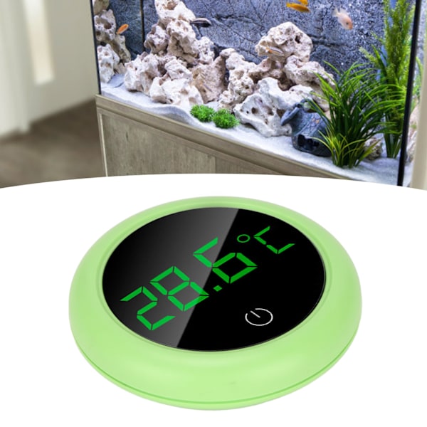 Akvarie Termometer Hög Noggrannhet Energisparande LED Touch Screen Akvarie Termometer för Färskvatten Saltvatten