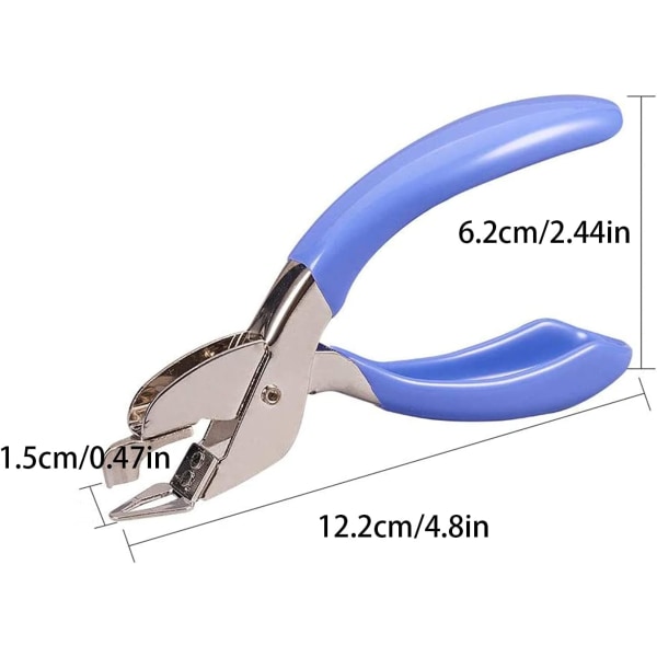 2 stk. hæfteklammefjerner, hæfteklammefjerner, hæfteklammefjerner, kraftig sømfjerner, til fjernelse af hæfteklammer til kontor, skole eller hjem (2 farver)